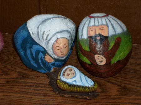 Christian rock art paintings, Nativity, Holy Family